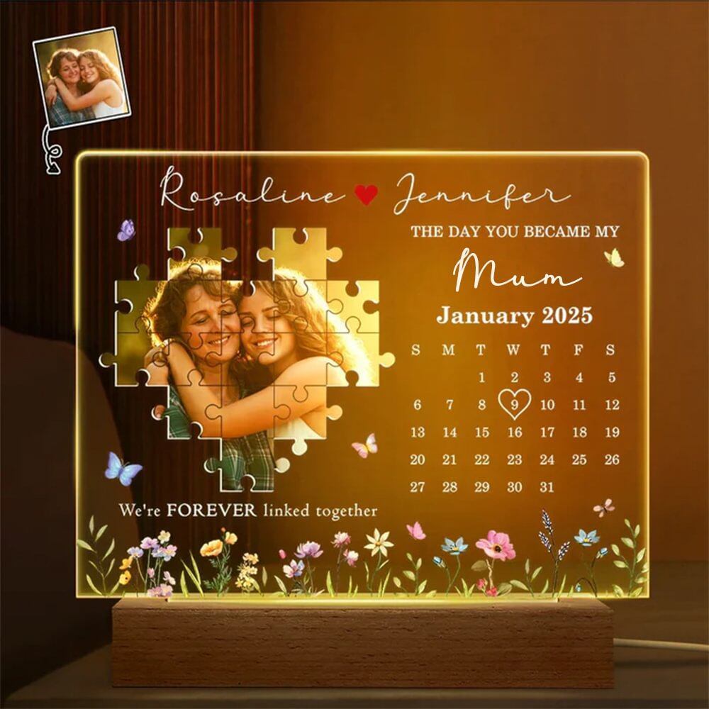 Custom Photo Calendar The Day You Became My Mother Light Night