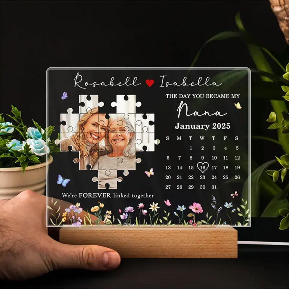 Custom Photo Calendar The Day You Became My Mother Light Night