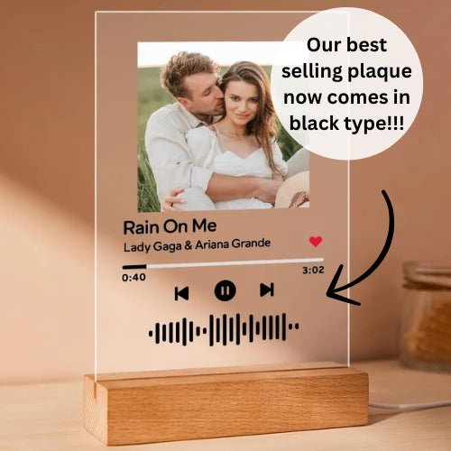Customizable Photo Music Plaque Night Light | Mother's Day Gifts
