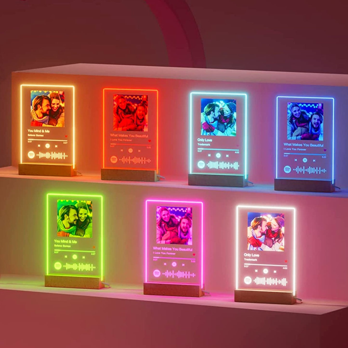 Customizable Photo Music Plaque Night Light | Mother's Day Gifts