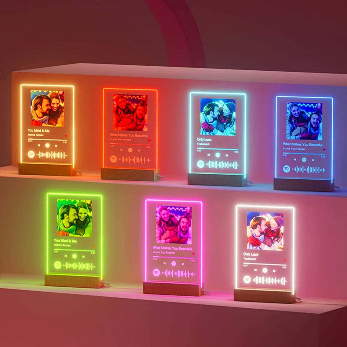 Customizable Photo Music Plaque Night Light | Mother's Day Gifts
