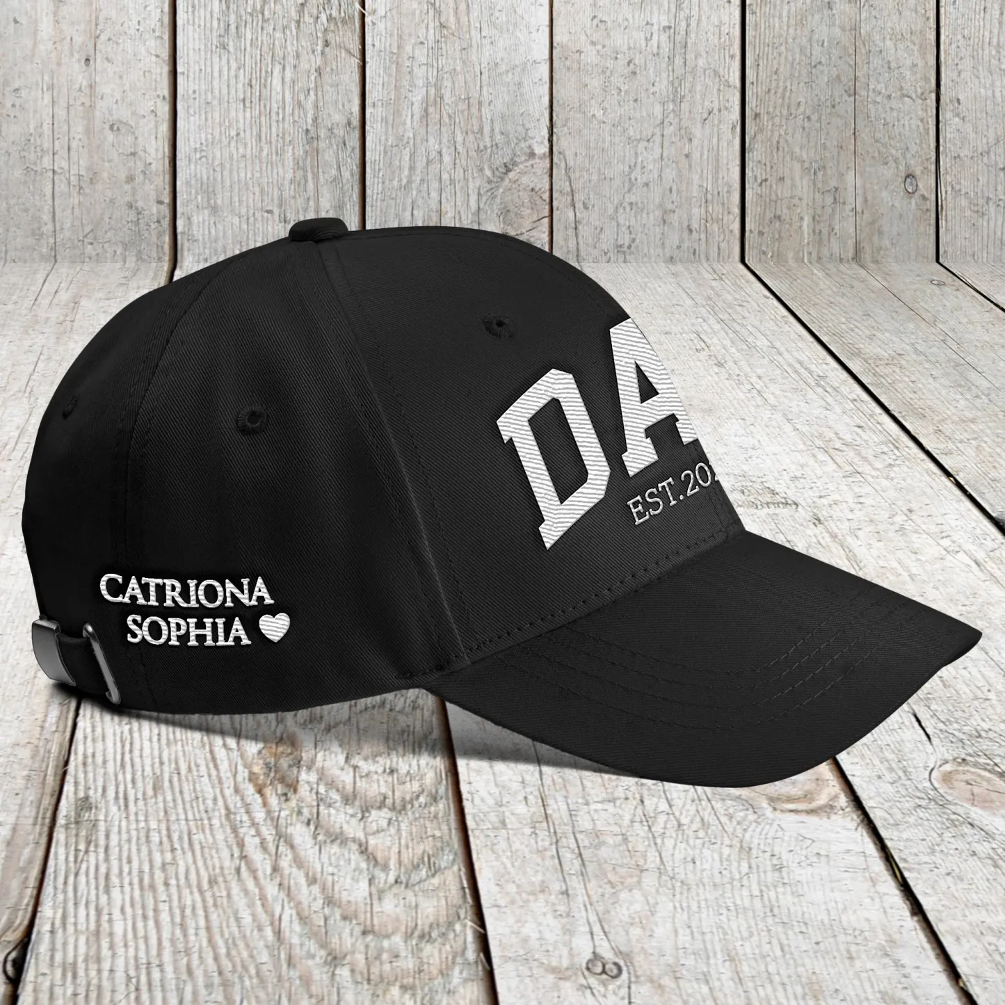 Dad Papa Grandpa With Kids' Names - Personalized Embroidered Cap