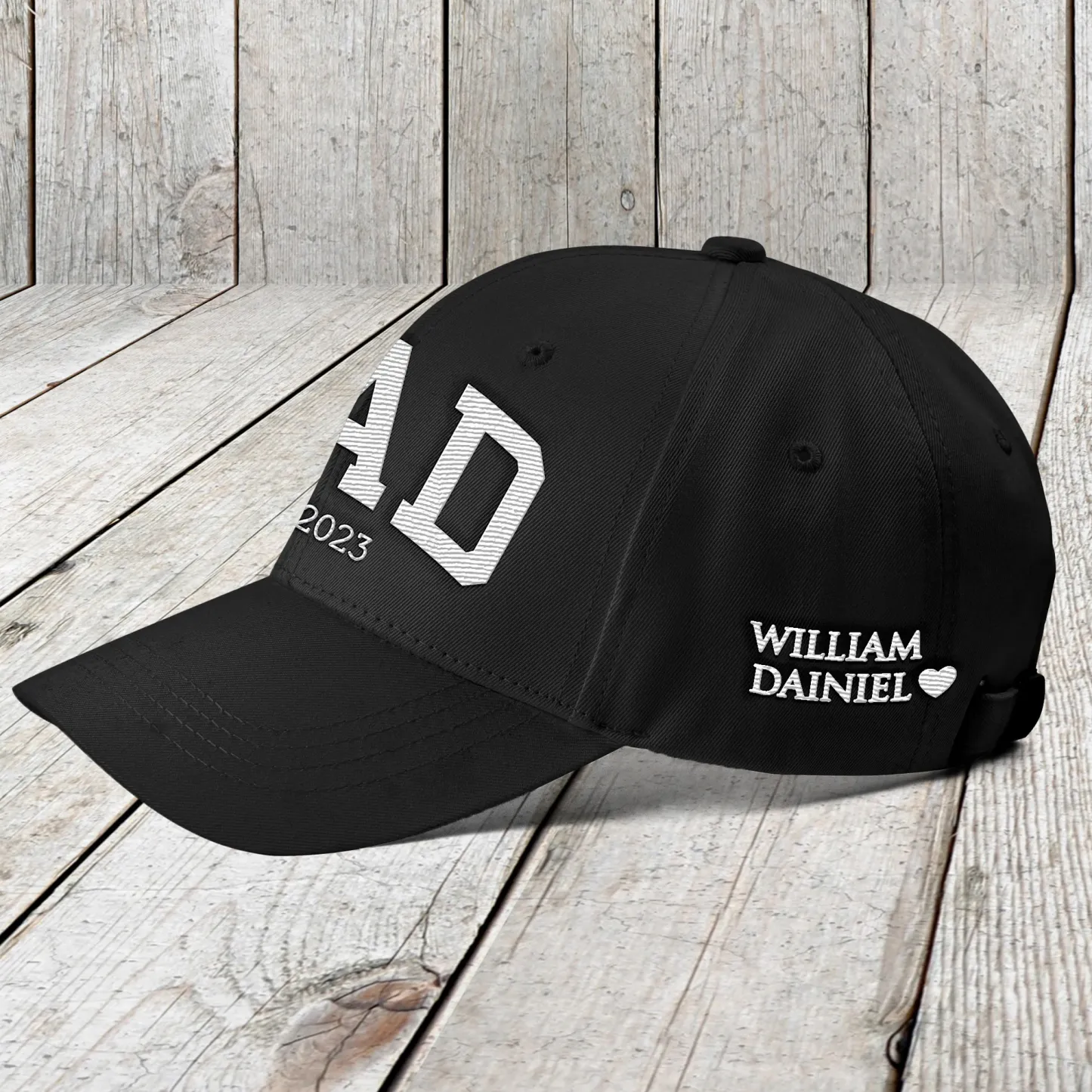 Dad Papa Grandpa With Kids' Names - Personalized Embroidered Cap