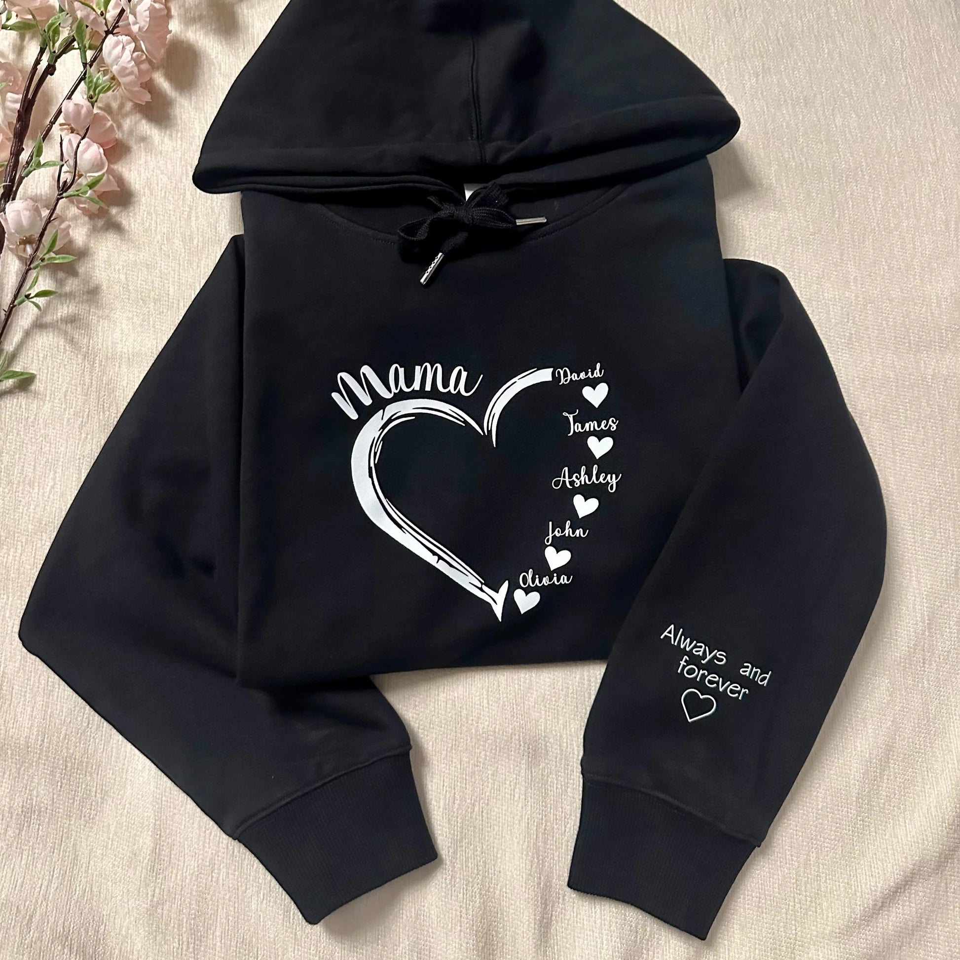 Personalized Mama Grandma Heart Sweatshirt