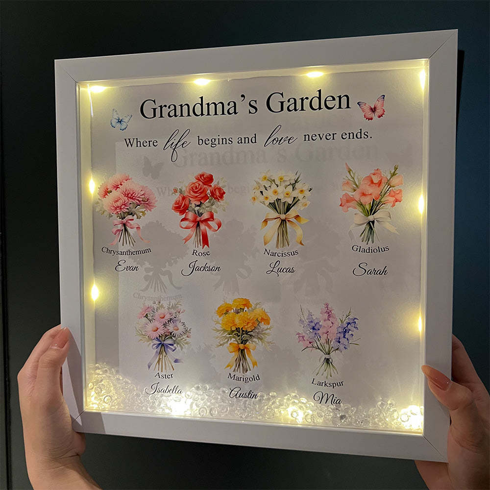 50% OFF✨Mom's Garden is Her Children Glowing Light Frame Box