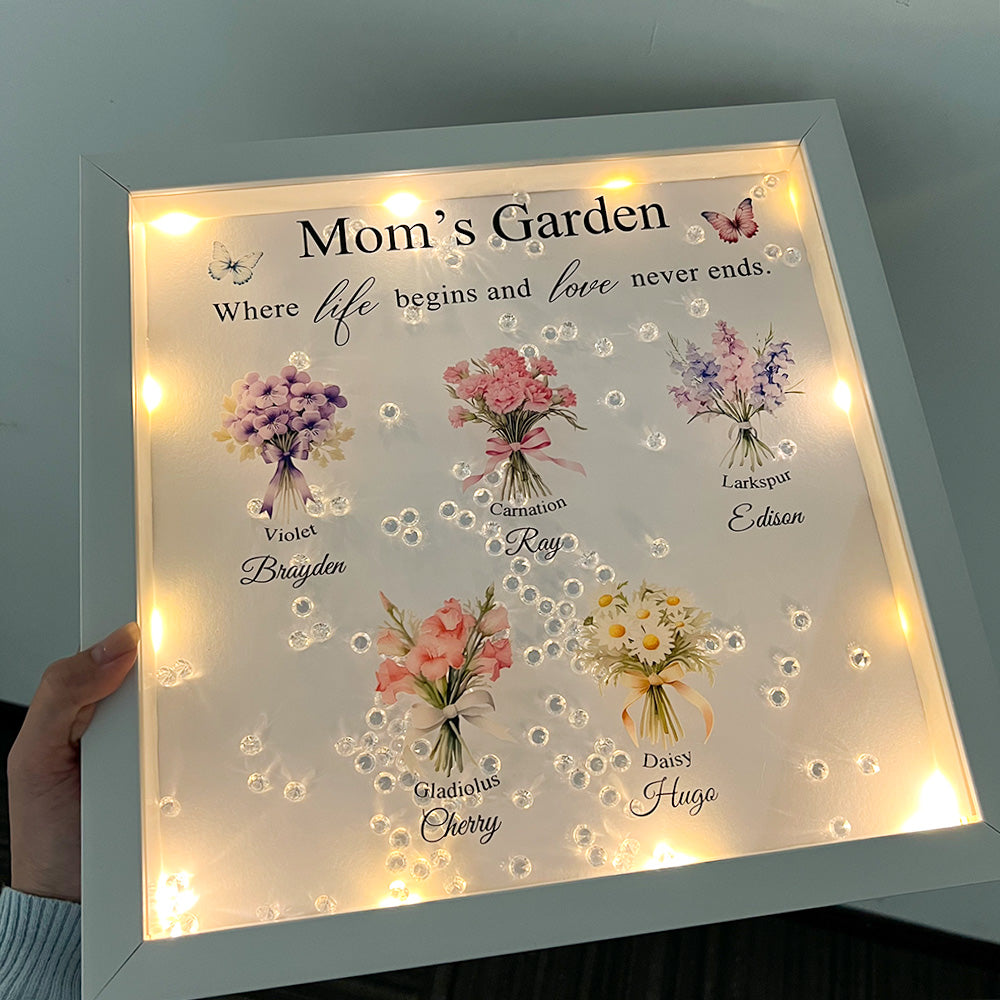 50% OFF✨Mom's Garden is Her Children Glowing Light Frame Box