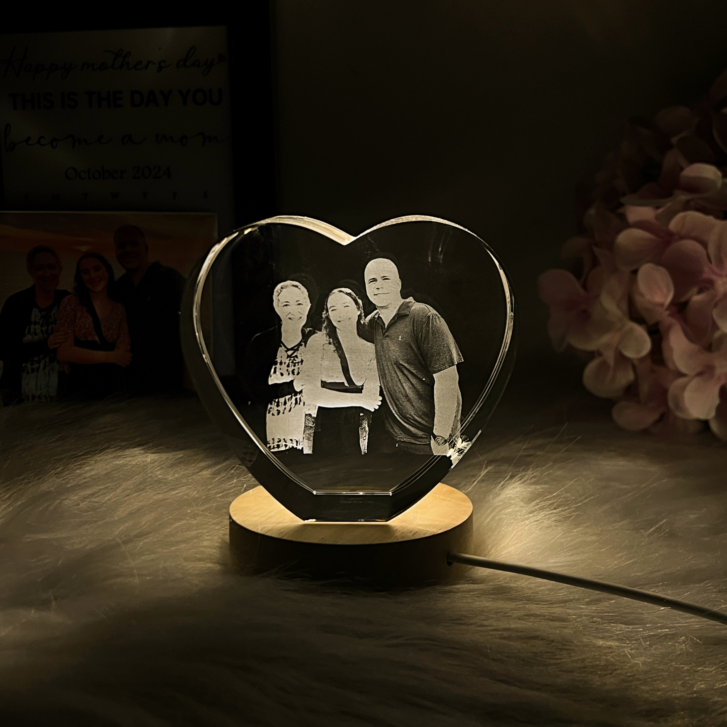Personalized 3D Heart Crystal Photo Gift