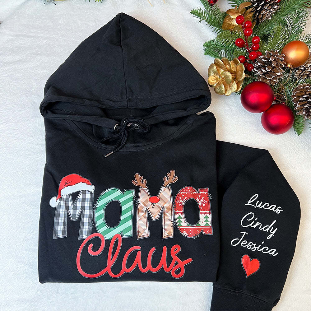 Personalized Christmas Grandma Claus Kids Sweatshirt