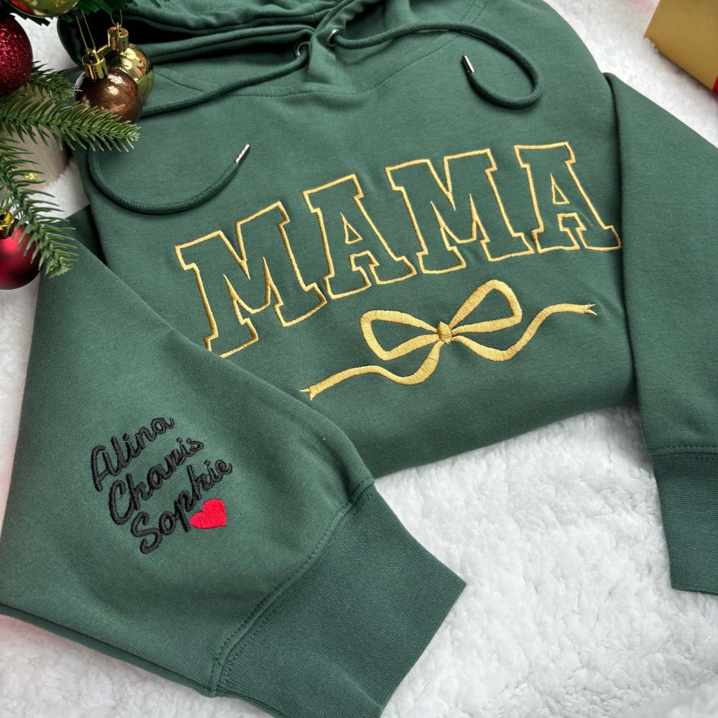 🎄Custom Bow Mama Embroidered Sweatshirt