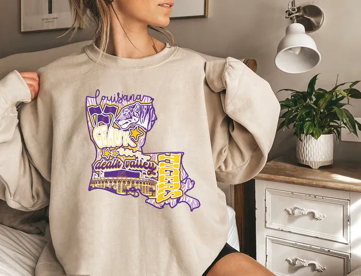 Louisiana Tiger Sweatshirt Tee Hoodie