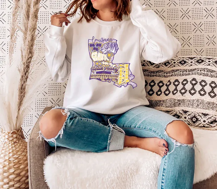 Louisiana Tiger Sweatshirt Tee Hoodie