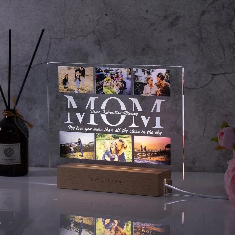 Personalized Custom Photo Night Light – Perfect Gift for Mom