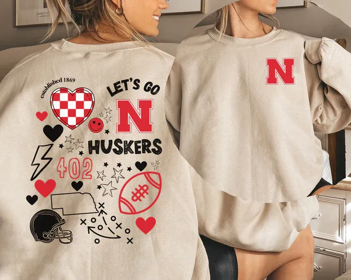 Huskers Game Day Sweatshirt Hoodie T-shirt
