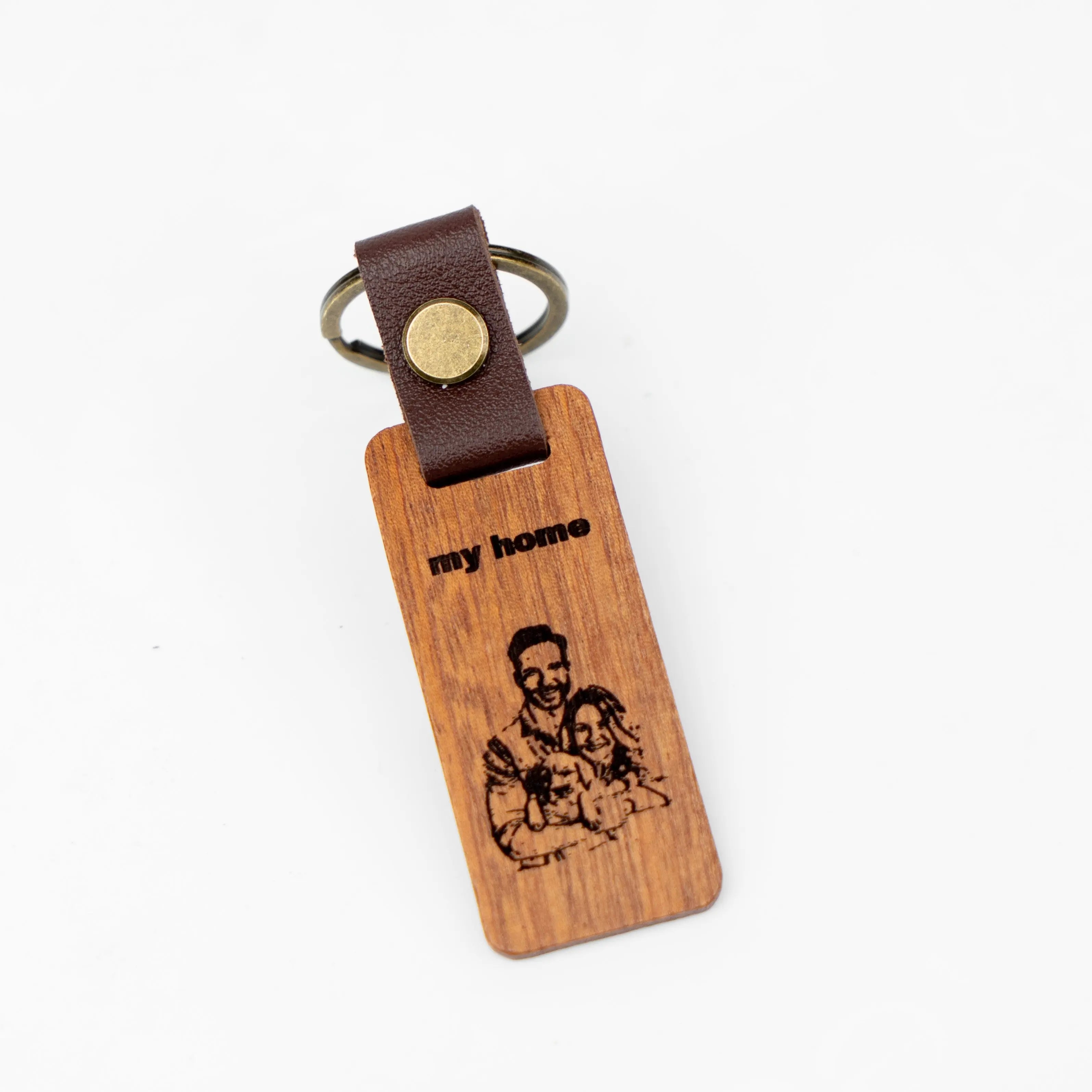 Personalized Wooden Custom Keychain For Keepsake Memorial