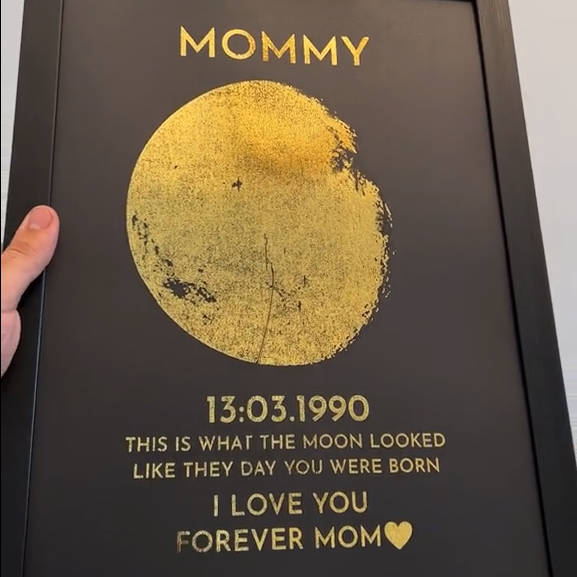 Custom Moon Phase With Custom Text - Commemorative Gift