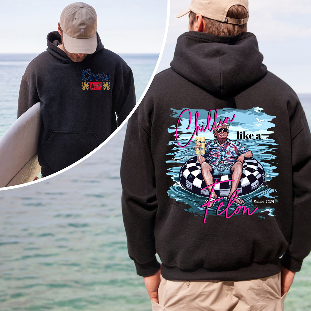 Hot Drinking Coors Chillin Like A Felon Summer 2024, Retro Quirky with Character Shirt