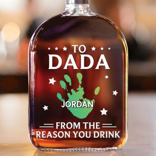 To My First And Forever Hero - Family Personalized Custom Whiskey Bottle - Father's Day, Gift For Dad, Grandpa