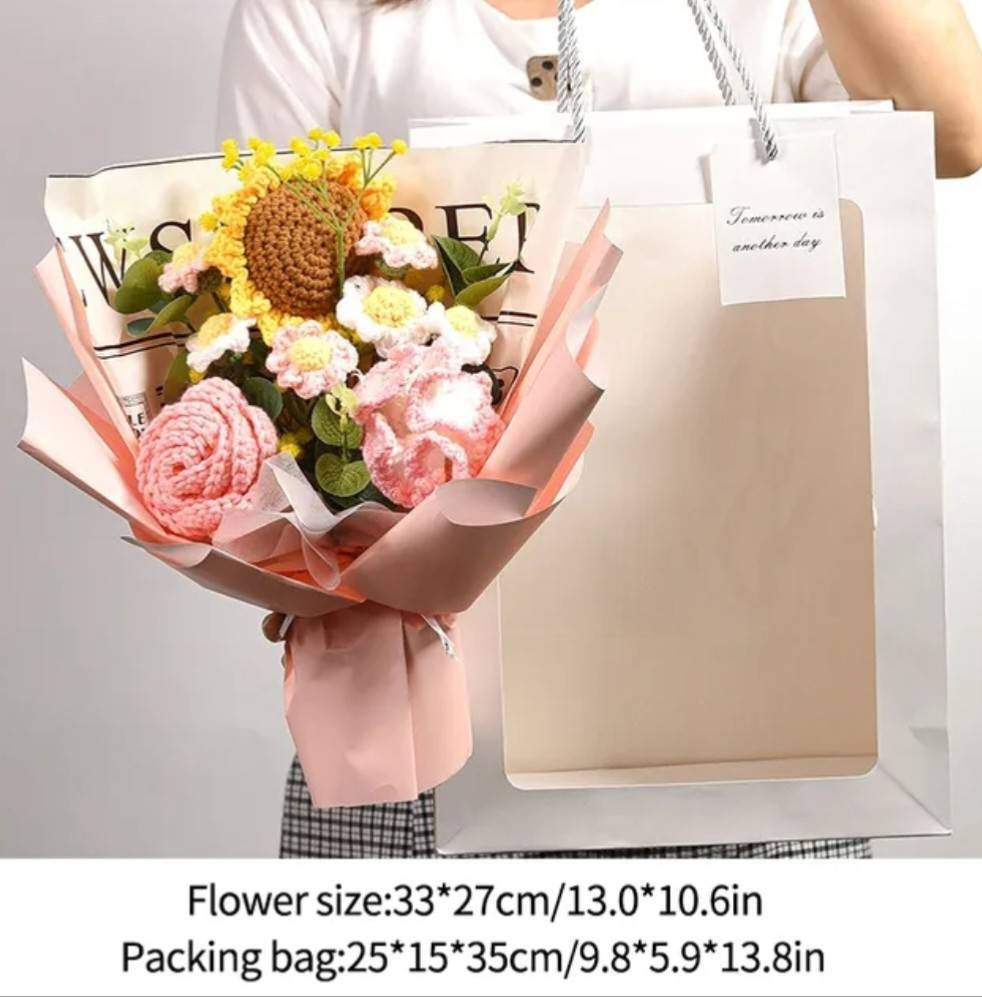 💐Handwoven Crochet Bouquet Collection