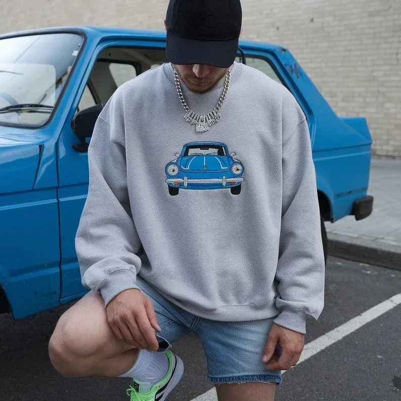 Custom Car Embroidered Sweatshirt Hoodie for Car Lovers