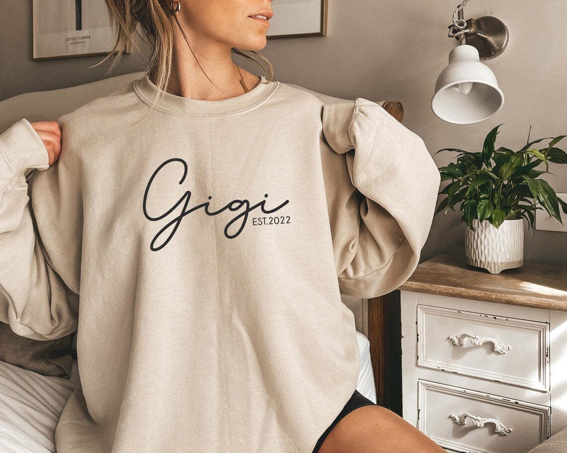 Personalized Mama Est Sweatshirt,Mothers Day Gift