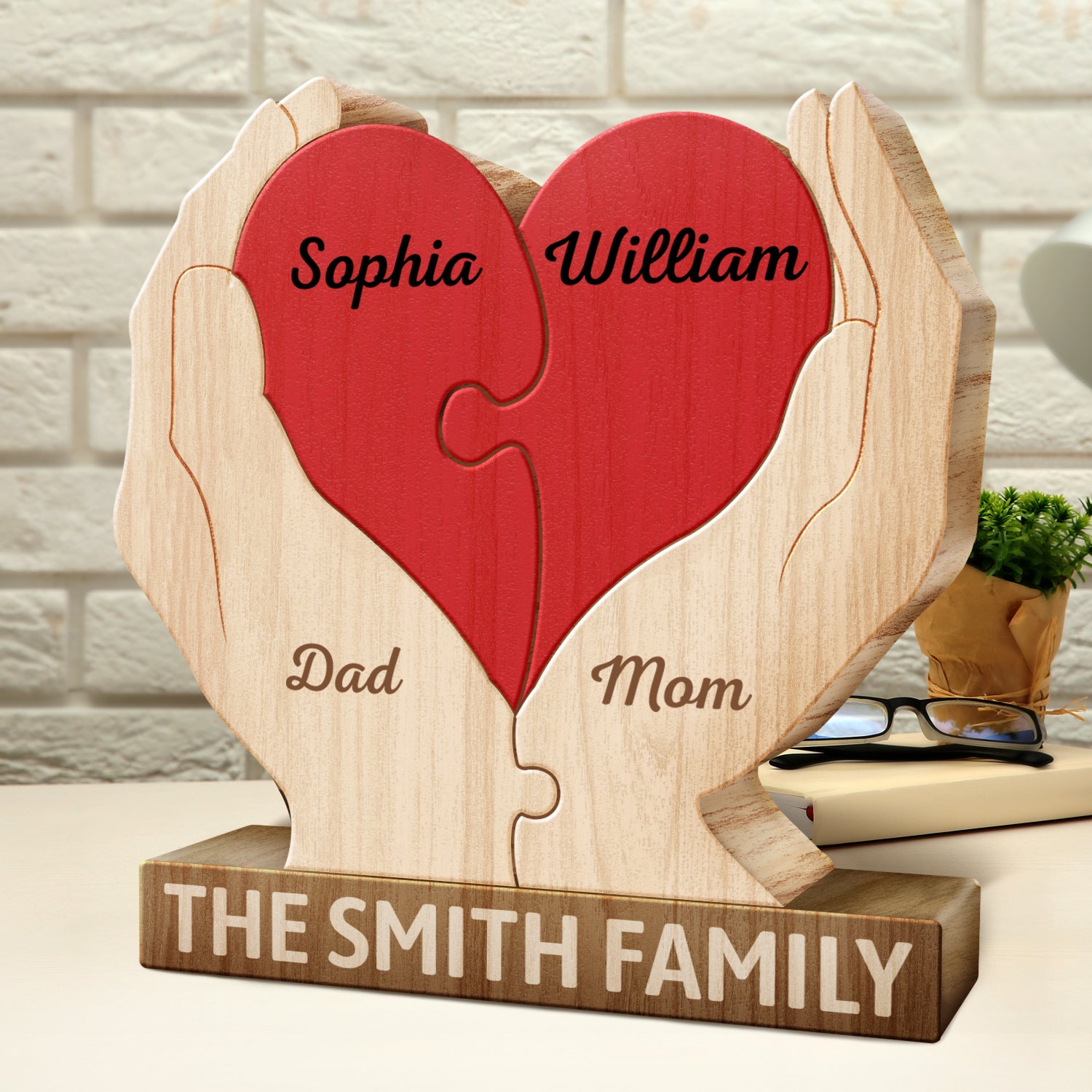 Together Forever Family Hands❤️- Custom Shaped Wooden Puzzle