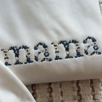 Custom Christmas Floral Mama Embroidered Sweatshirt