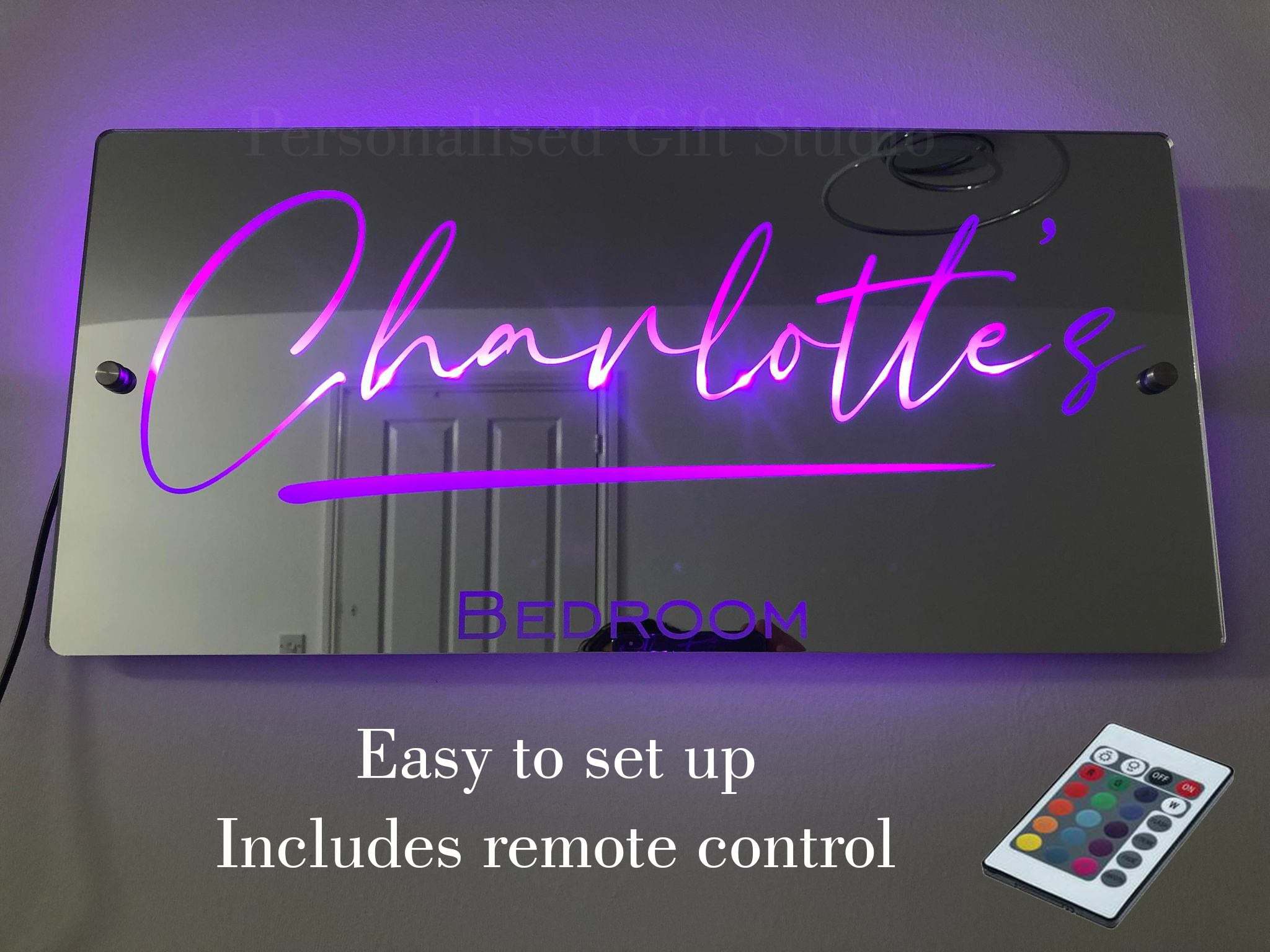 Custom Name Mirror - Light Up Mirror