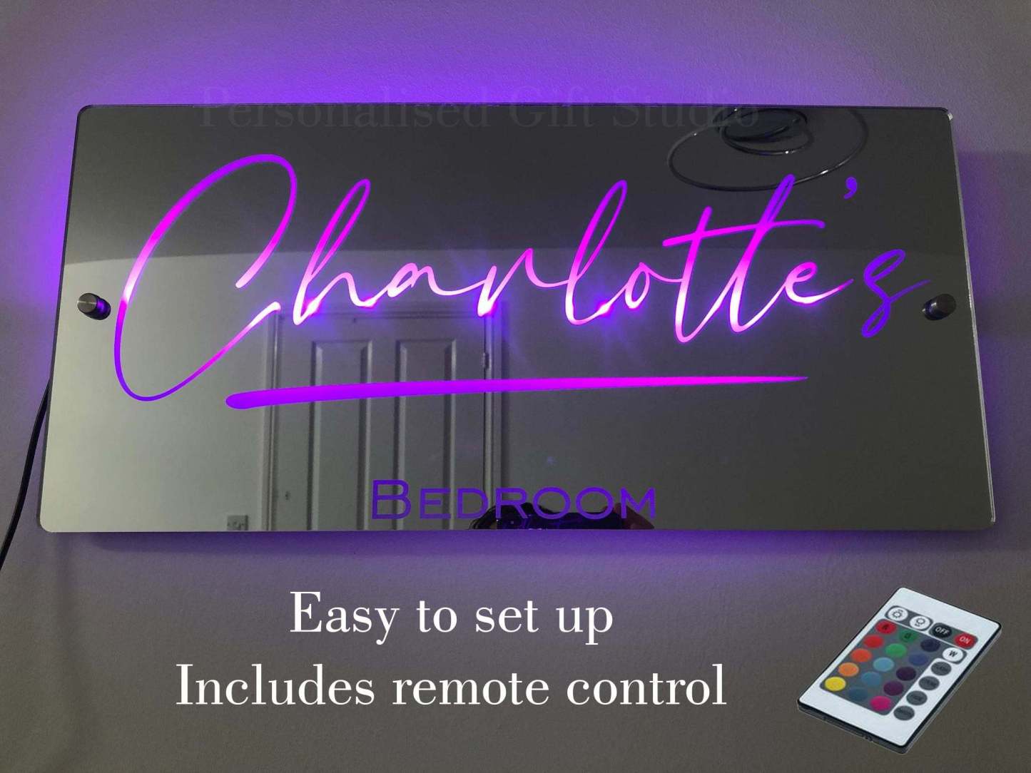 Custom Name Mirror - Light Up Mirror
