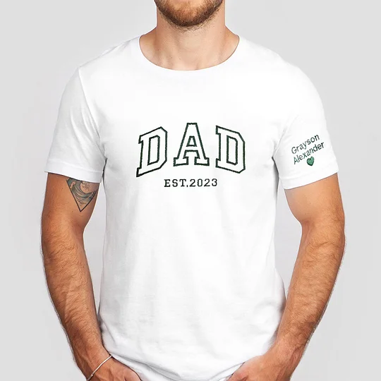 Custom Dad Embroidered Sweatshirt, Shirt With Kids Names, Grandpa Hoodie, Gifts For Dad, Fathers Day Shirt, Father's Day Gift, Daddy Gift