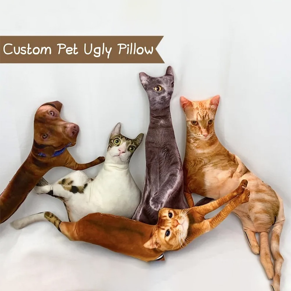 Ugly Pet Pillow Custom 3D Pet Portrait Throw Pillow