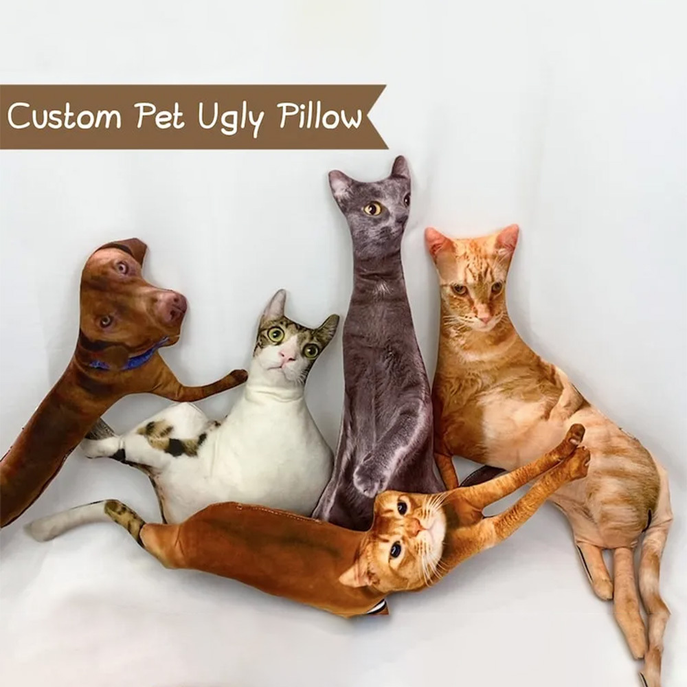 Ugly Pet Pillow Custom 3D Pet Portrait Throw Pillow