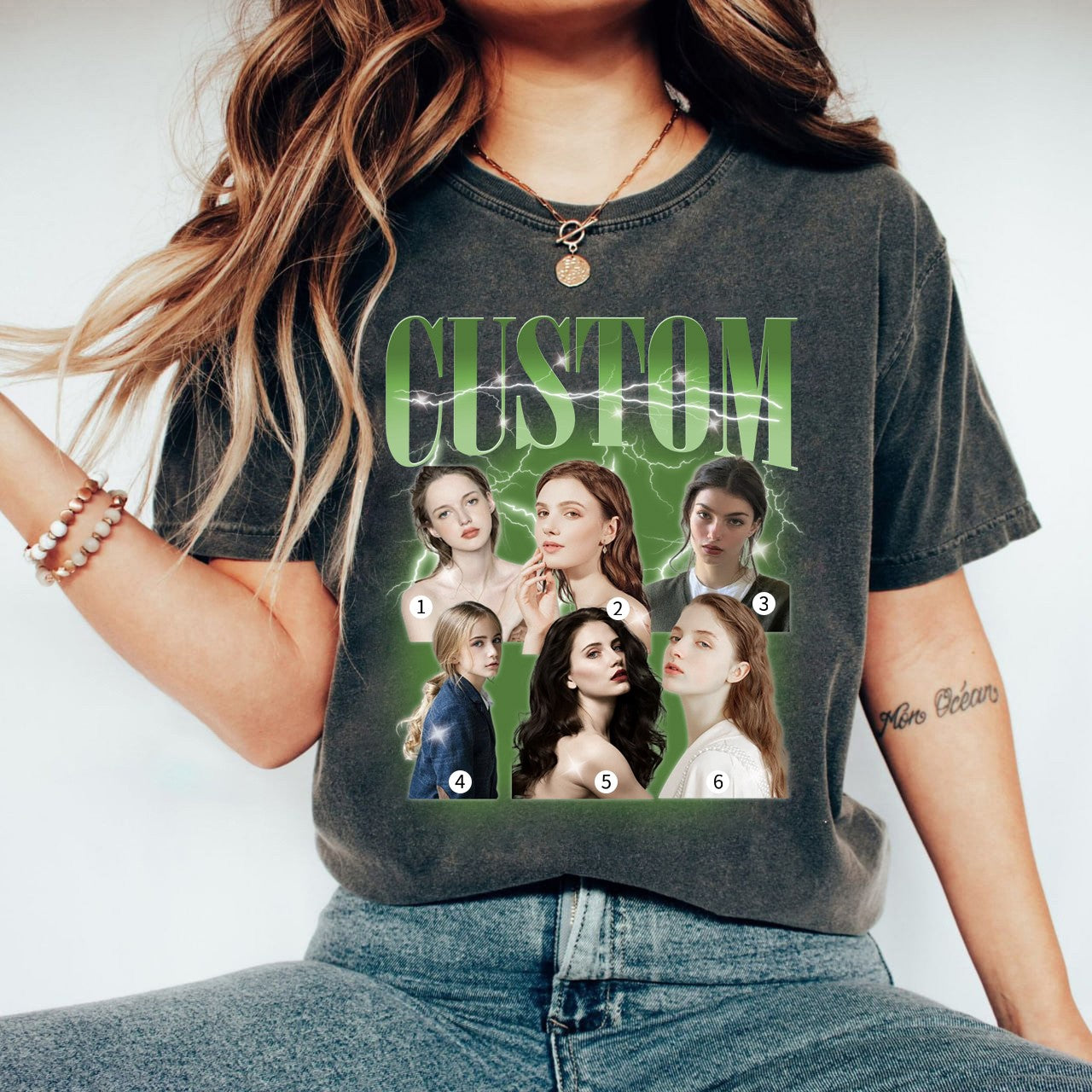 6 Photos Custom Vintage Tee