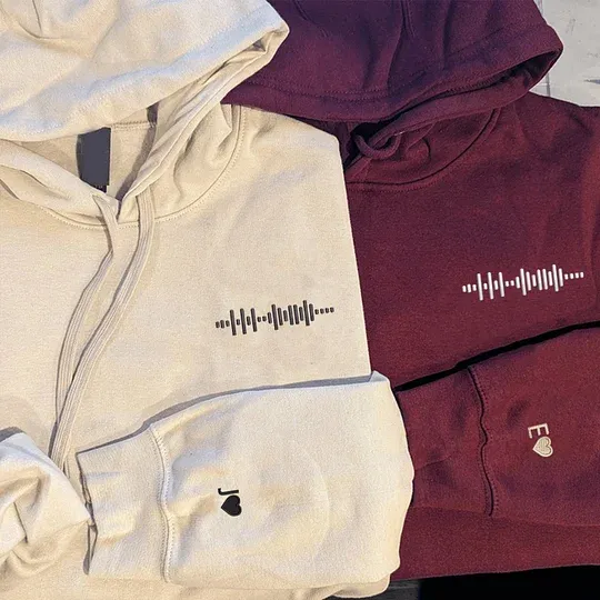 Custom Scannable Music Code Embroidered Sweatshirt 