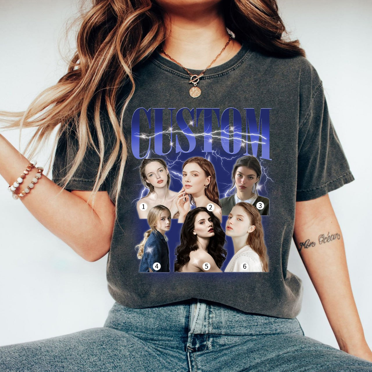 6 Photos Custom Vintage Tee