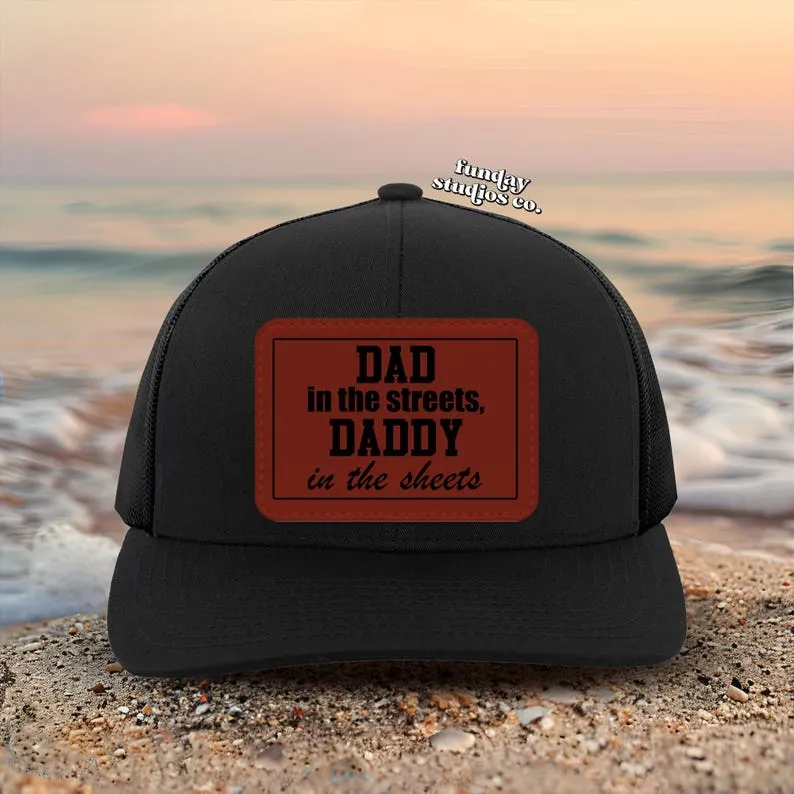 Funny Leather Patch Dad Hat, Dad Life Trucker Hat, Fathers Day Gift