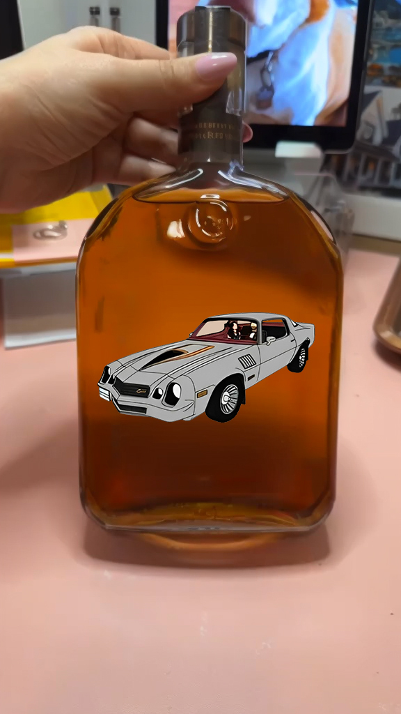 Custom Whiskey Bottles With Car Portrait