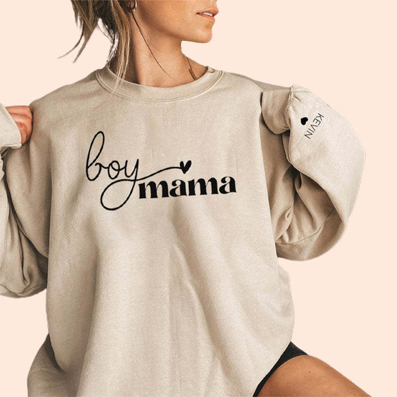 Mother's Name and Child's Name Sweatshirt Personalized Gift for Mom