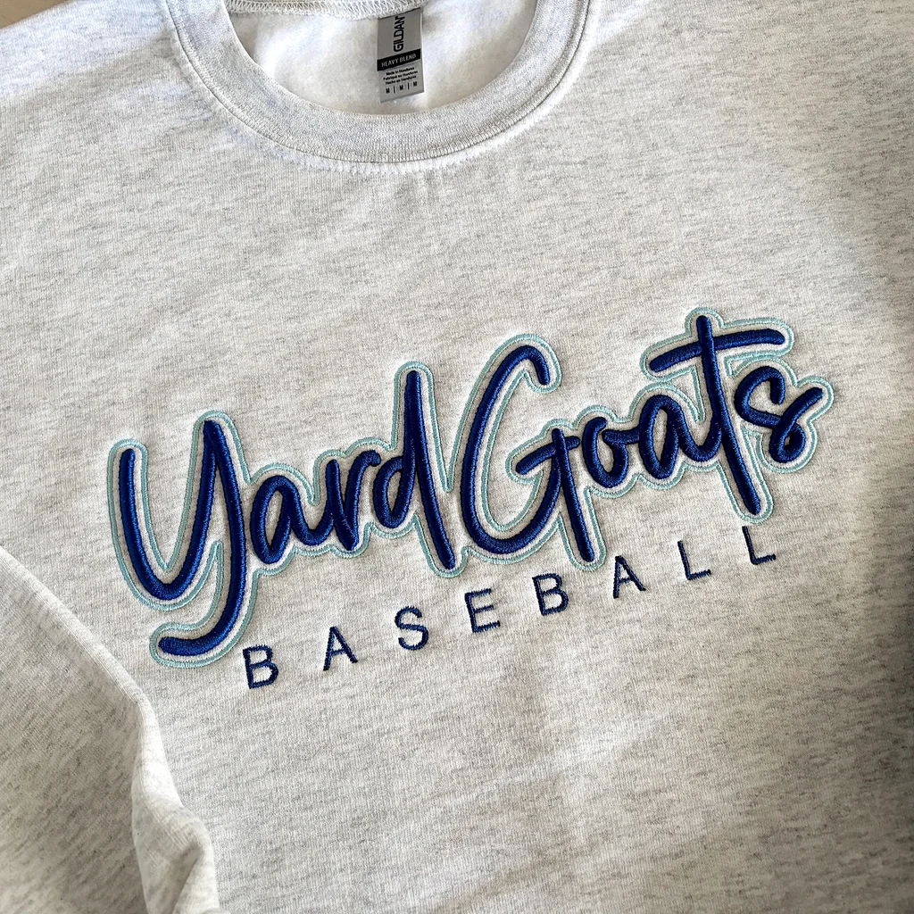 Custom 3D PUFF Embroidery Team Sweatshirt, School Spirit Wear, School Mascot