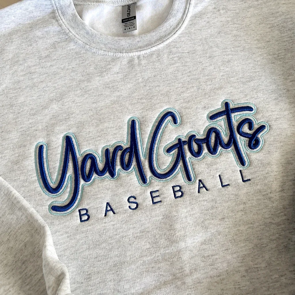 Custom 3D PUFF Embroidery Team Sweatshirt, School Spirit Wear, School Mascot