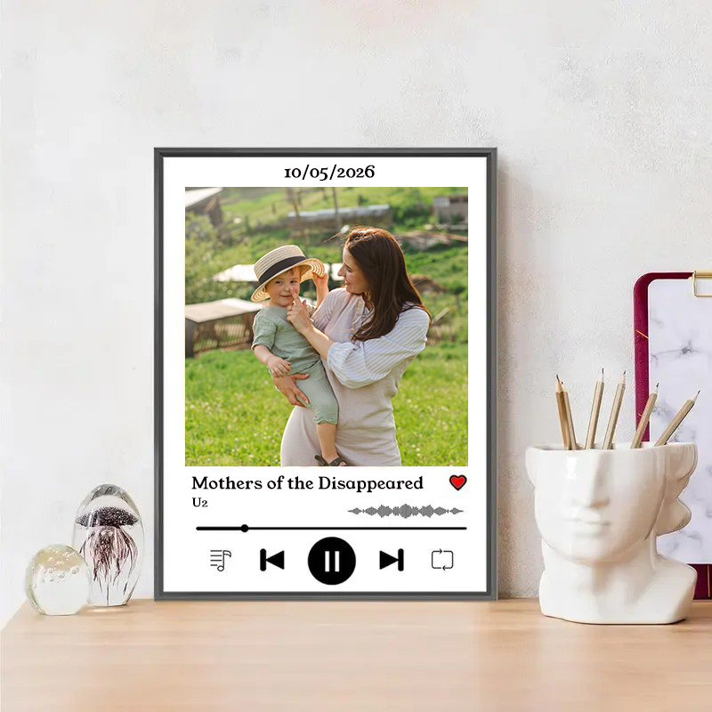 Personalized Favorite Song with Photo Printable Poster Wall Art Customized Engagement Present Anniversary Couple Frame Gift