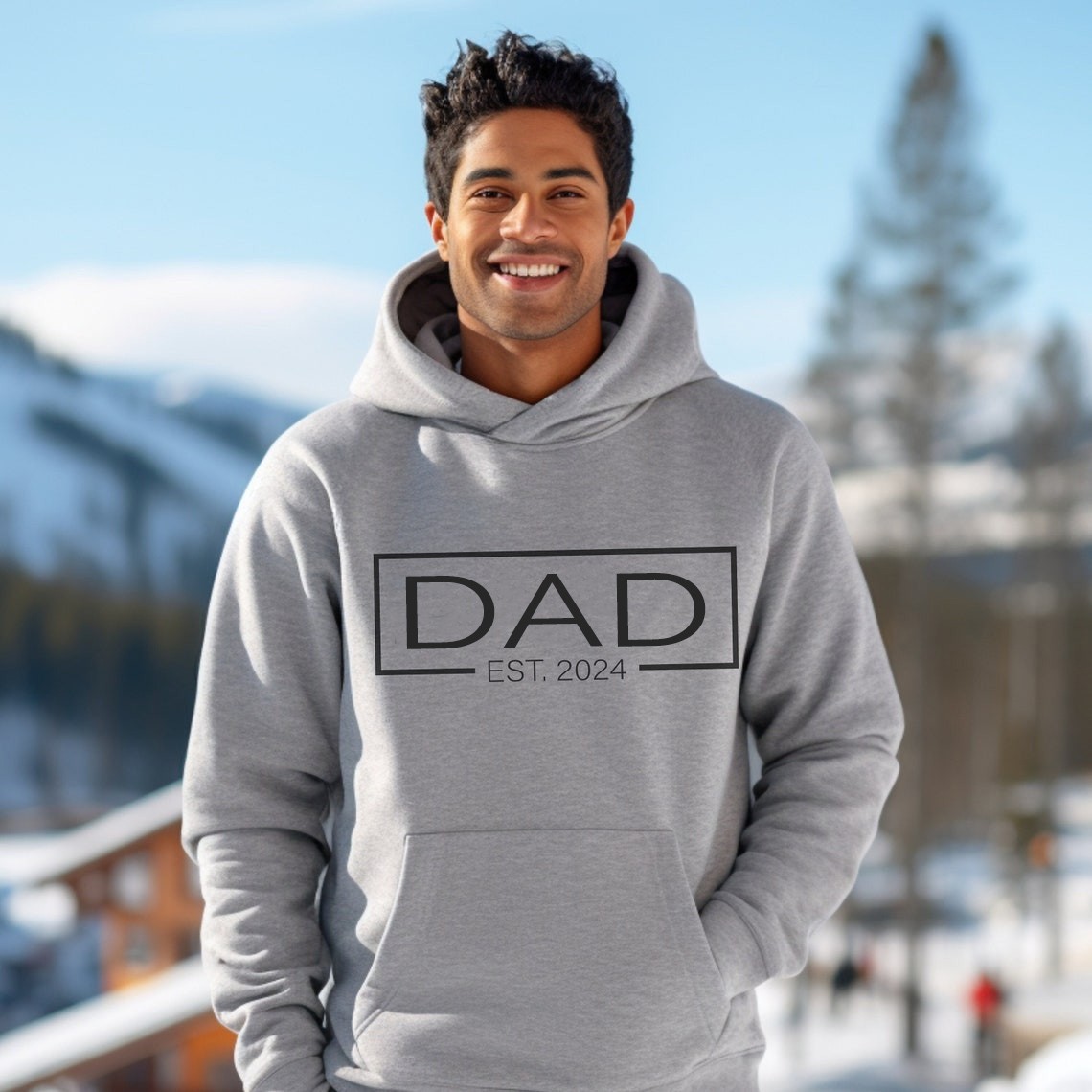 Personalised DAD EST Sweatshirt with Kids' Names on Sleeve Father's Day Gift
