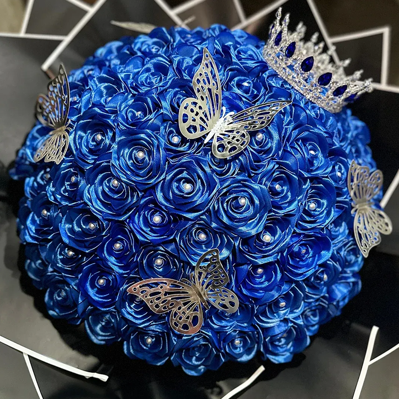 💕Eternal Roses - HandMade From Satin Ribbon(Never Wither)