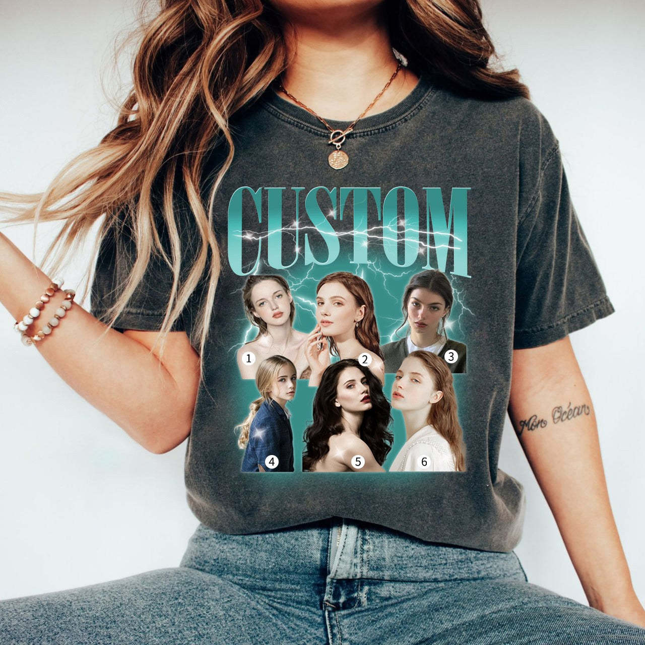 6 Photos Custom Vintage Tee