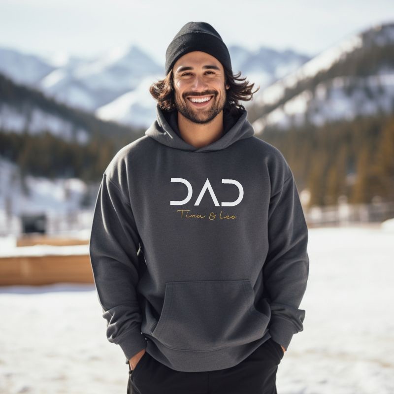 Personalised POP DAD Sweatshirt Hoodie with Kid's Names Father's Day Gift Cool Dad Gift
