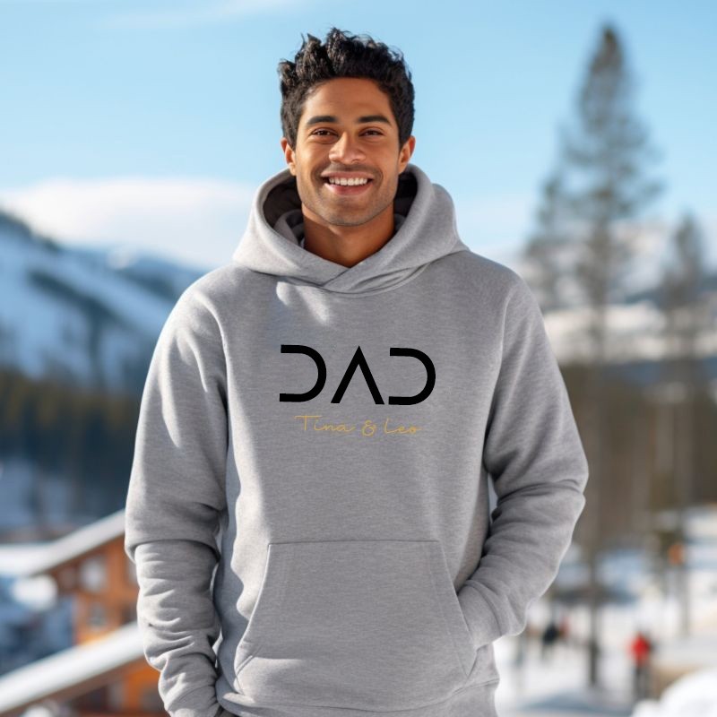 Personalised POP DAD Sweatshirt Hoodie with Kid's Names Father's Day Gift Cool Dad Gift