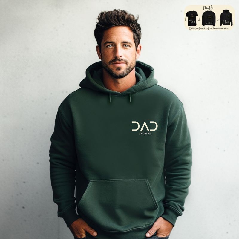 Personalised POP DAD EST Sweatshirt with Kids' Names on Sleeve Father's Day Gift