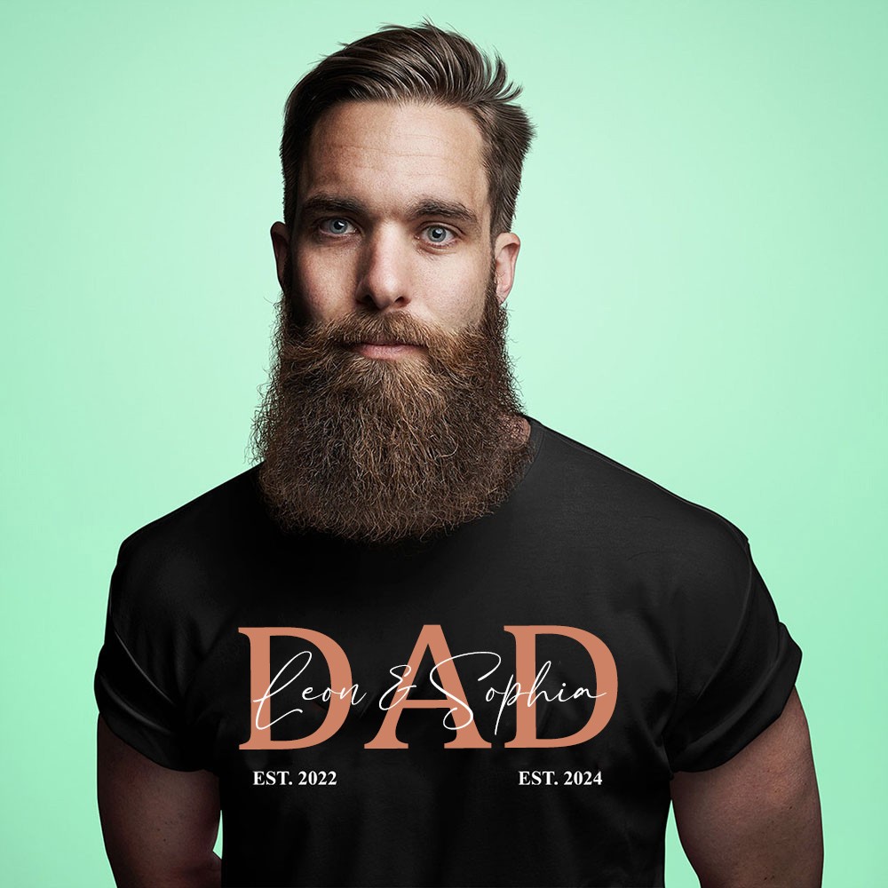 Personalised DAD Hoodie Sweatshirt with Kid's Names Father's Day Gift Cool Dad Gift