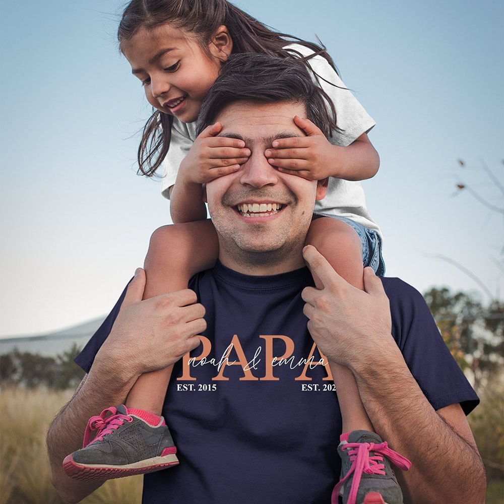 Personalised DAD Hoodie Sweatshirt with Kid's Names Father's Day Gift Cool Dad Gift