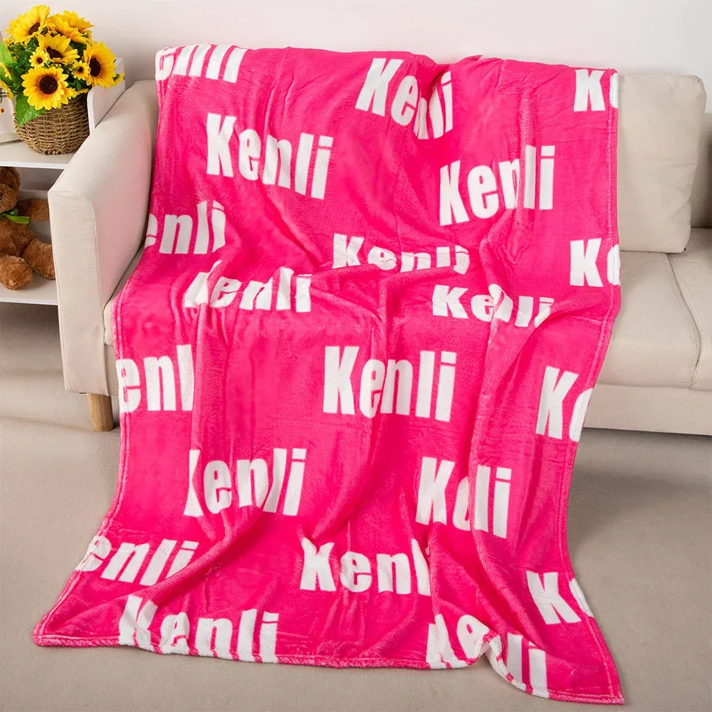 Personalized High-Quality Super Soft Name Family Blanket Birthday Christmas Gift for Kid Family