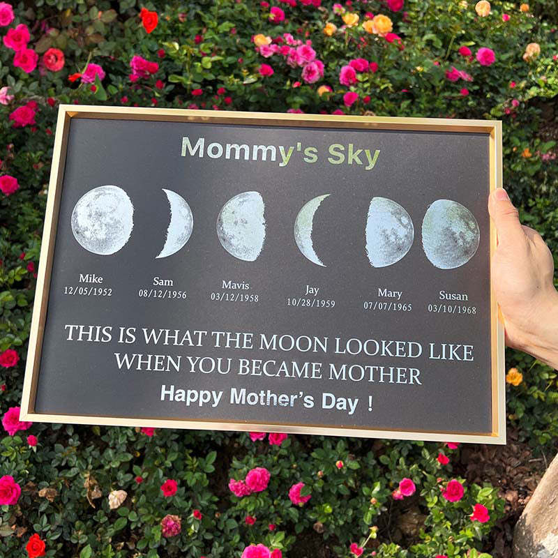 🌔Custom Moon Night Sky Print Family Gift